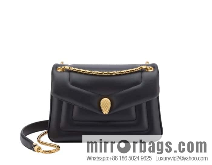 BVLGARI Bulgari SERPENTI REVERSE Small shoulder bag 292123 black 22CM