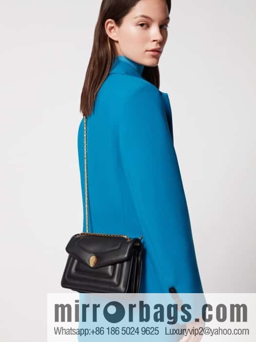 BVLGARI Bulgari SERPENTI REVERSE Small shoulder bag 292123 black 22CM