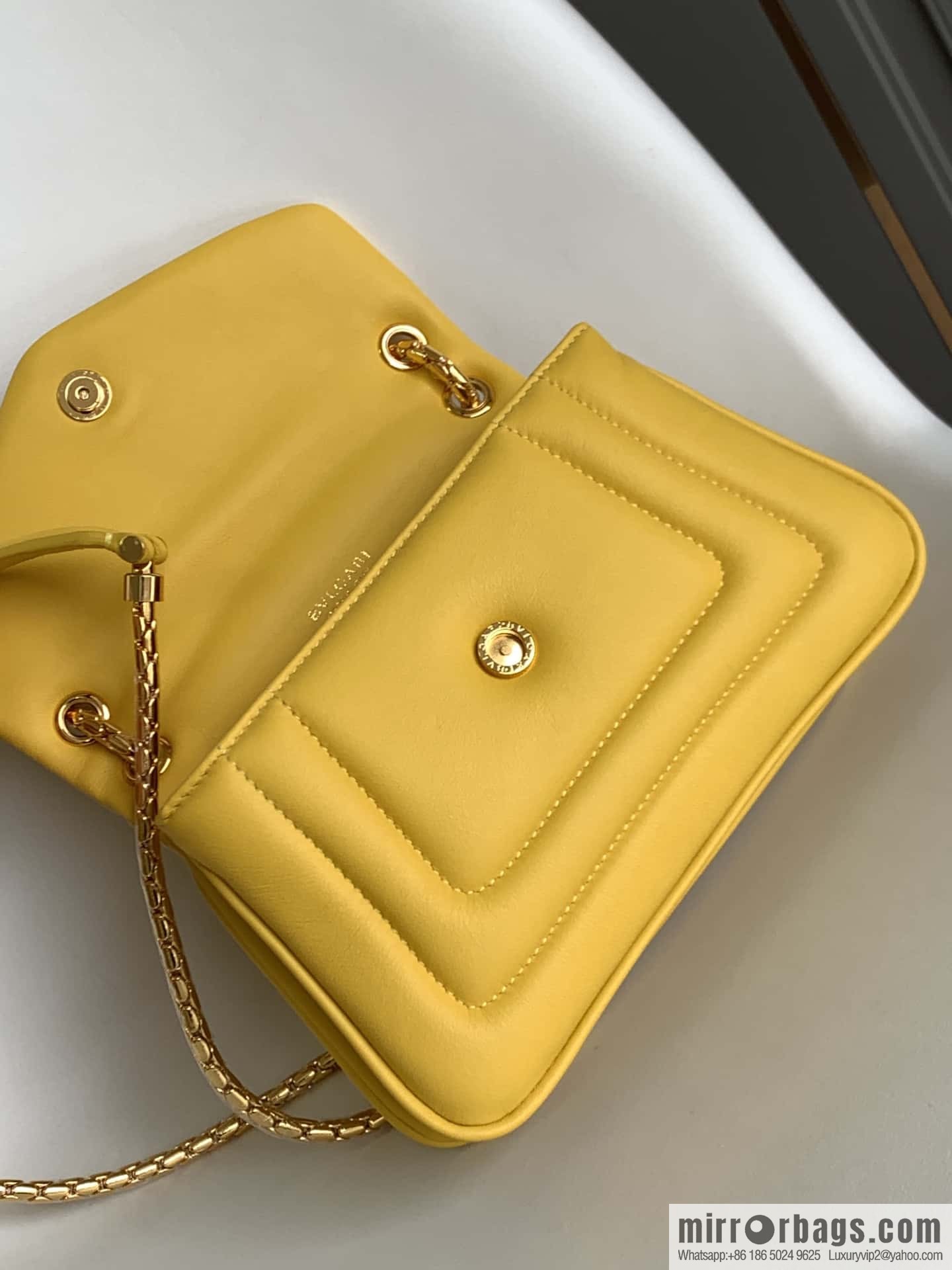 BVLGARI Bulgari SERPENTI REVERSE Small Shoulder Bag 292123 Yellow 22CM