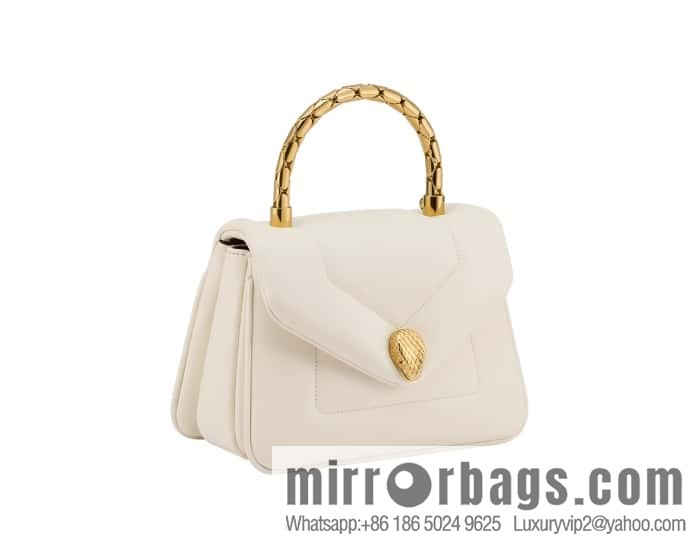 BVLGARI Bulgari SERPENTI REVERSE Small tote bag 292128 White 20CM