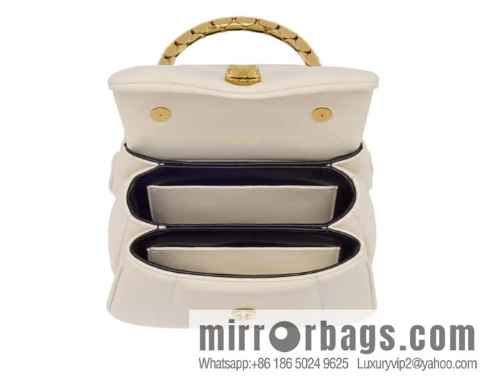 BVLGARI Bulgari SERPENTI REVERSE Small tote bag 292128 White 20CM