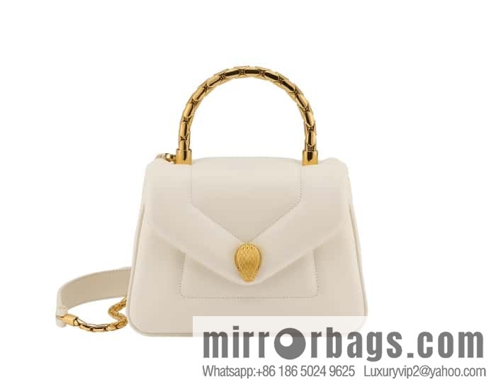 BVLGARI Bulgari SERPENTI REVERSE Small tote bag 292128 White 20CM