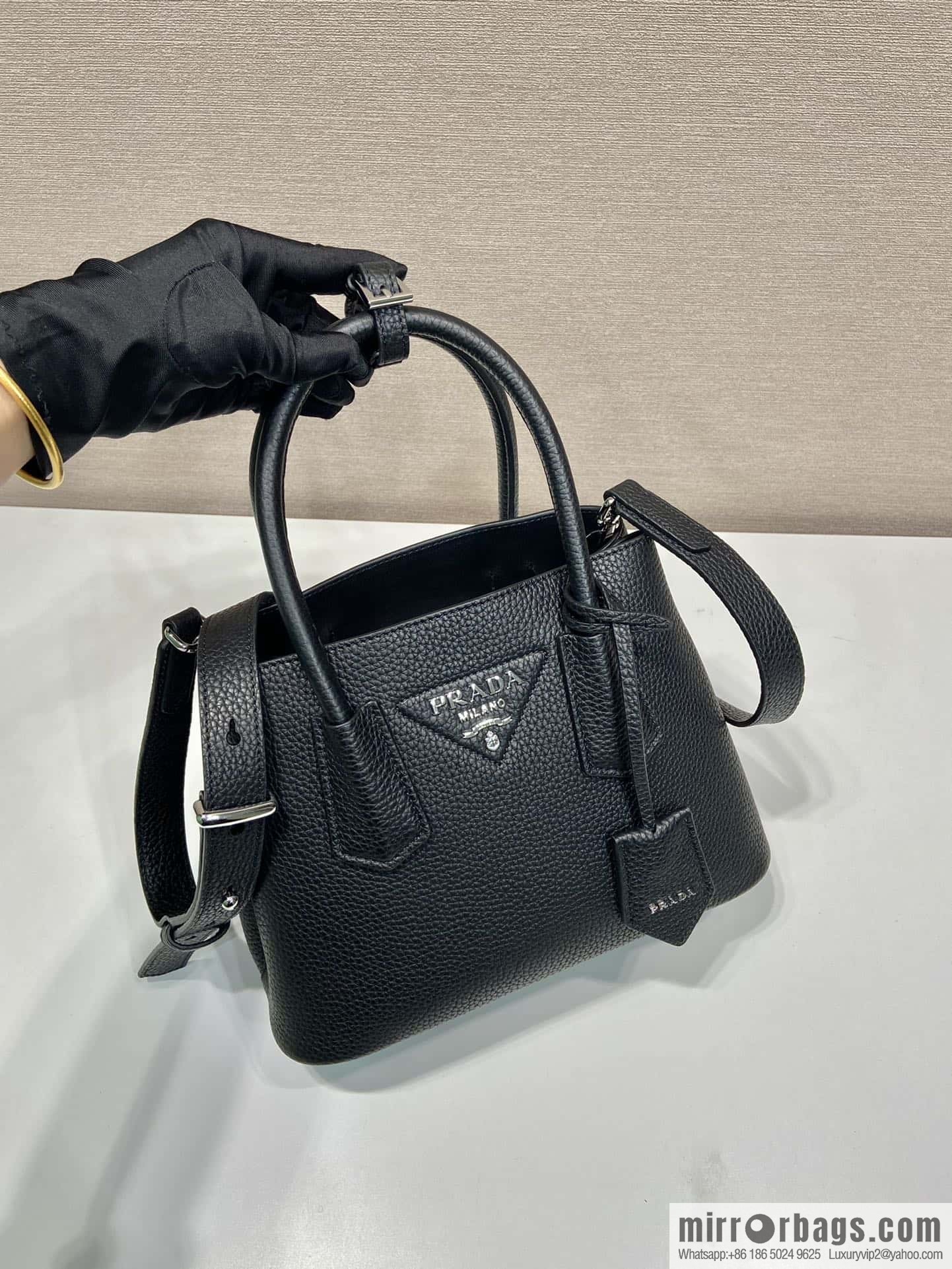 PRADA new shopping bag ๐ 1BG443 suede black