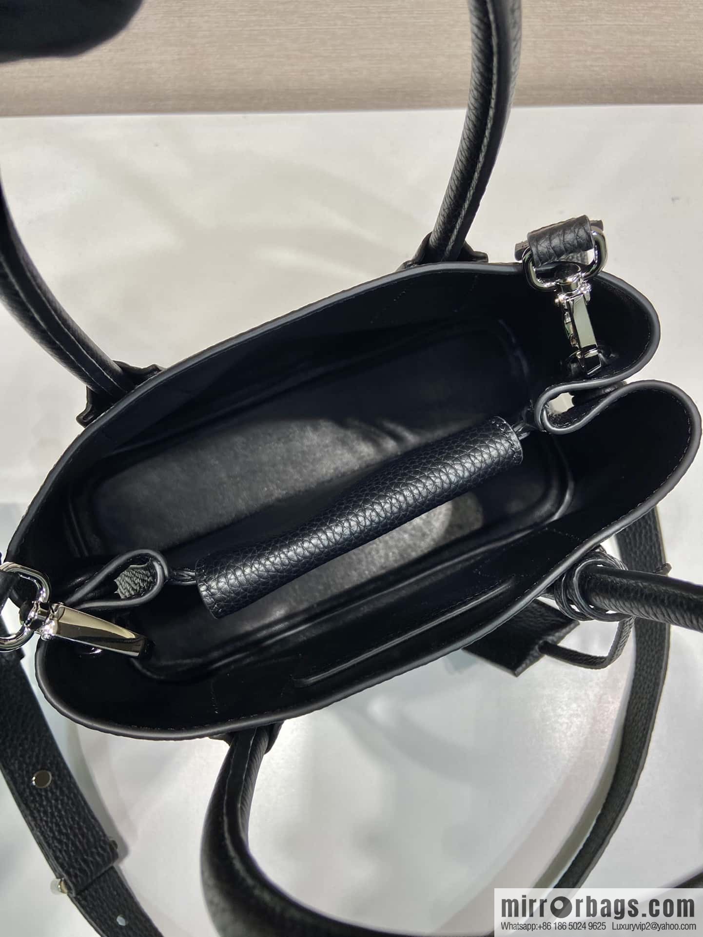PRADA new shopping bag ๐ 1BG443 suede black