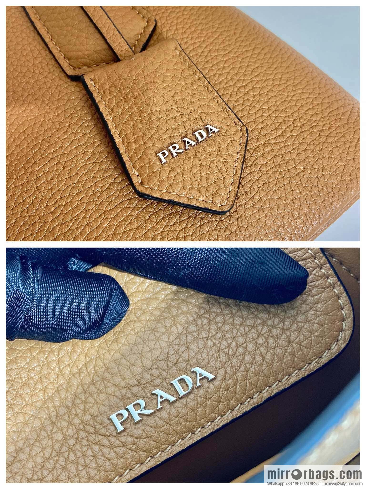 PRADA new shopping bag 🎉 1BG443 suede pattern, brown