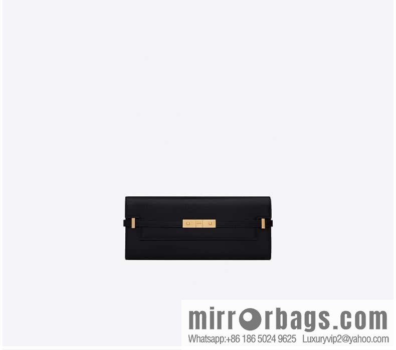 SAINT LAURENT YSL 𝗠𝗮𝗻𝗵𝗮𝘁𝘁𝗮𝗻 𝗖𝗹𝘂𝘁𝗰𝗵_ clutch bag 695949 black toothpick pattern
