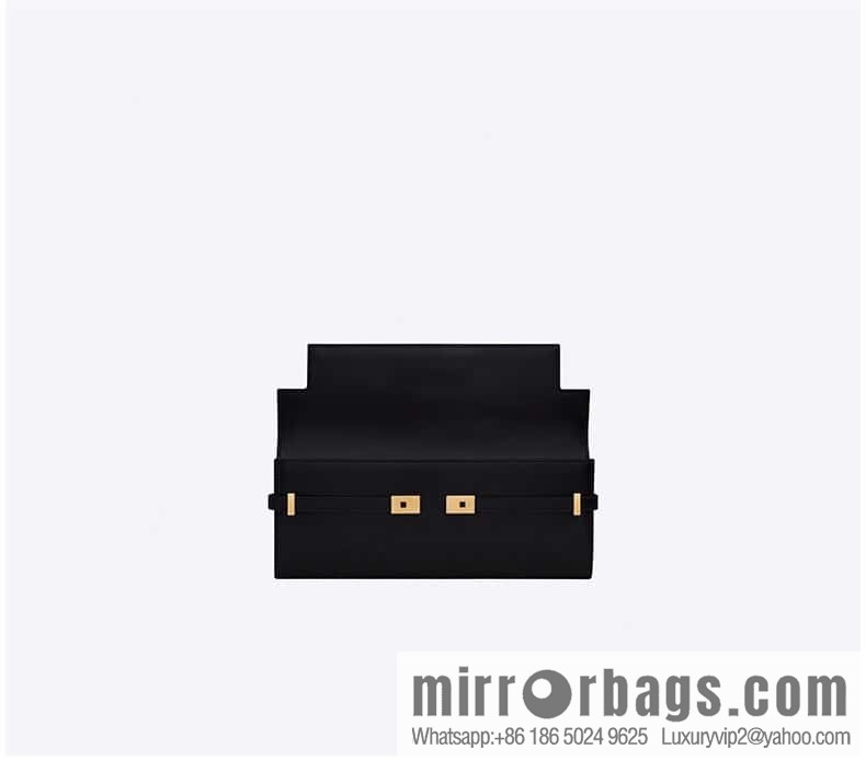 SAINT LAURENT YSL 𝗠𝗮𝗻𝗵𝗮𝘁𝘁𝗮𝗻 𝗖𝗹𝘂𝘁𝗰𝗵_ clutch bag 695949 black toothpick pattern