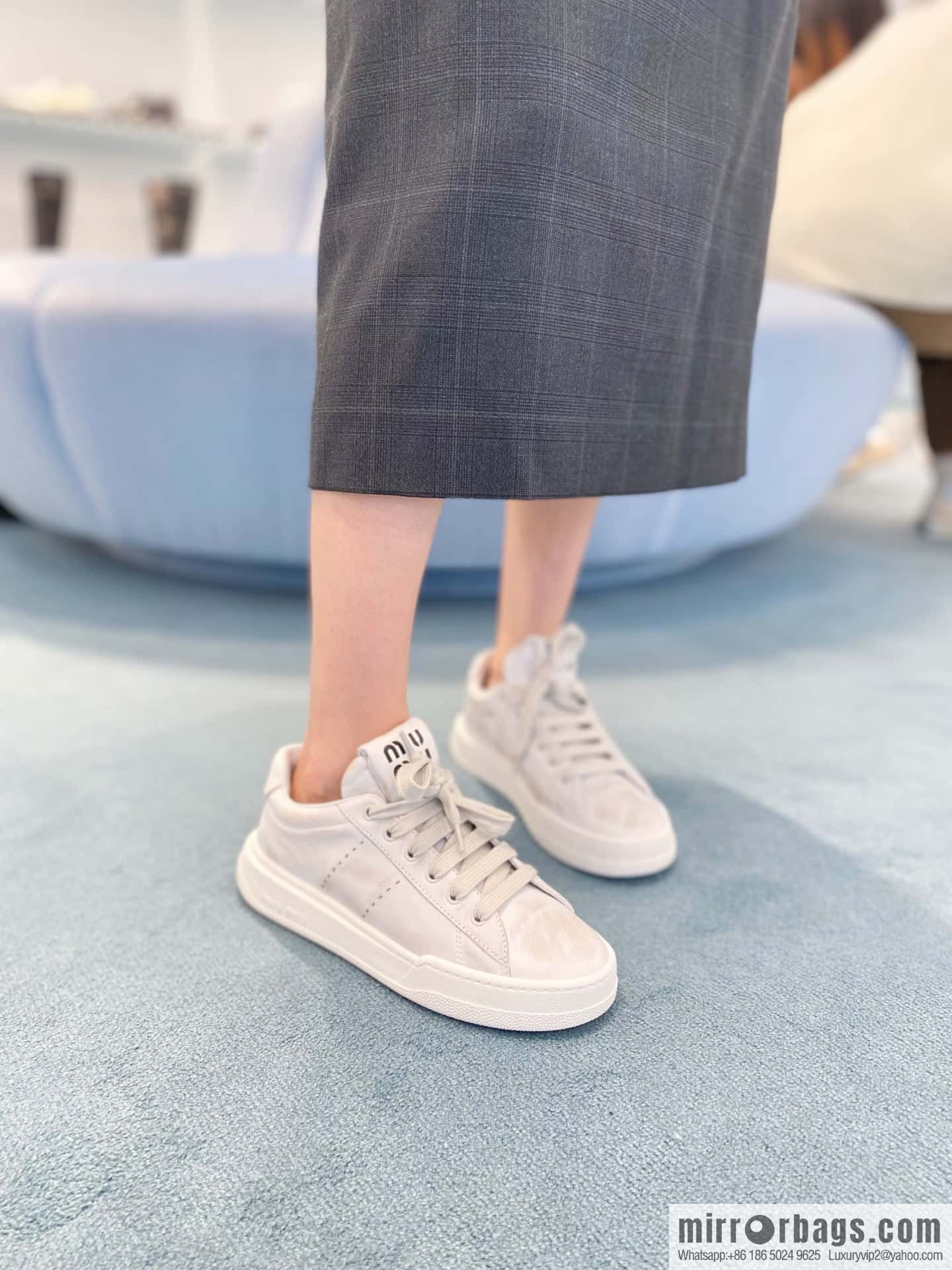 MIUMIU Miao Miao Old dirty casual sports little white shoes