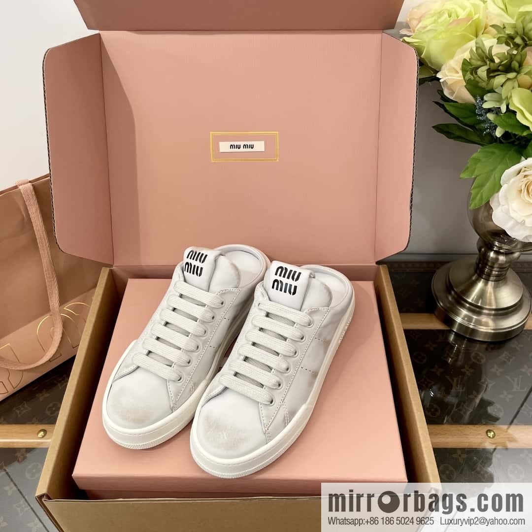 MIUMIU Miao Miao Old dirty casual sports little white shoes