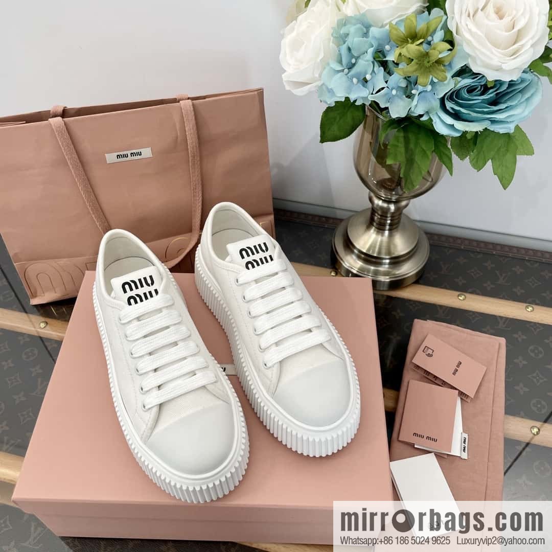 MIUMIU Miu Miu spring summer canvas platform sports cookie shoes