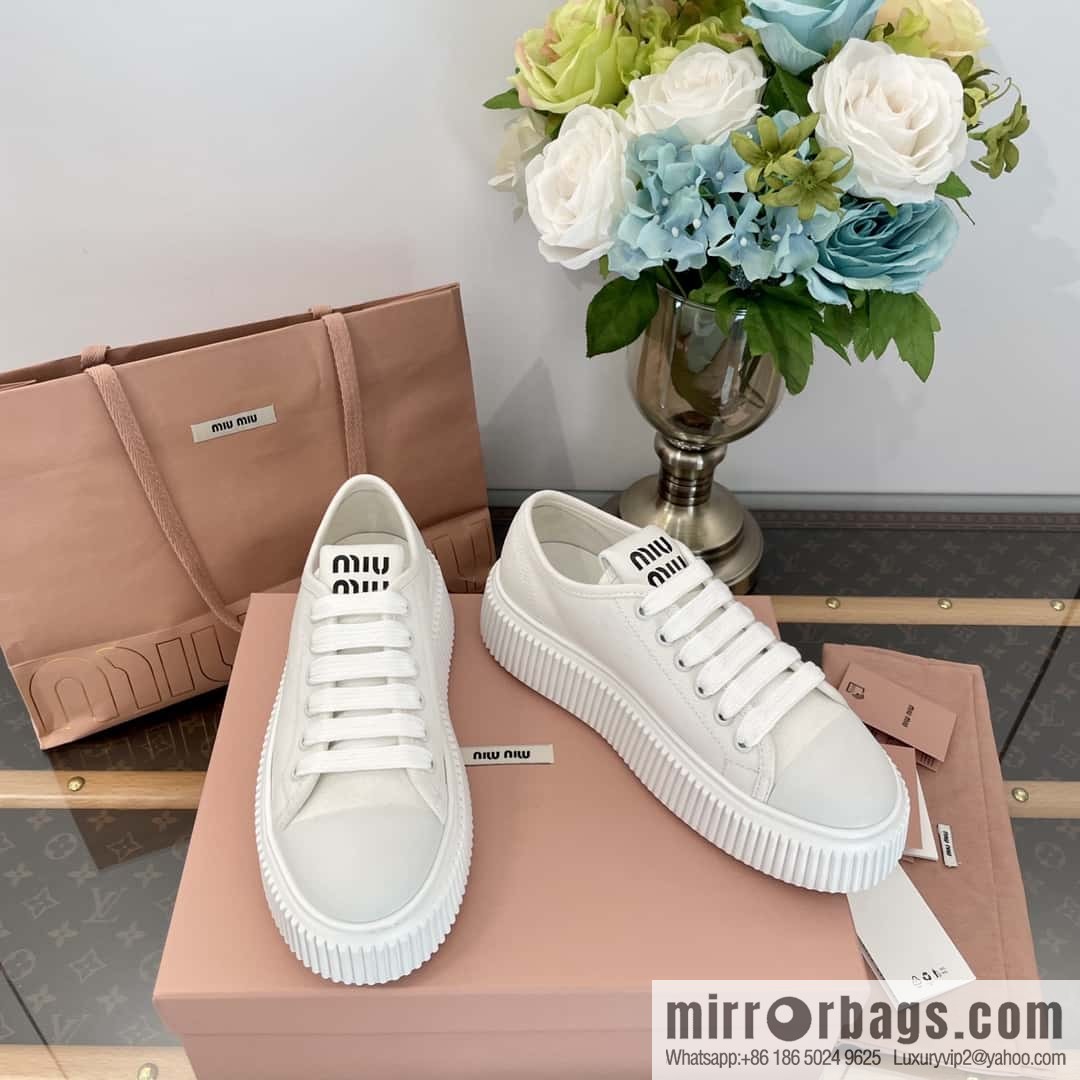 MIUMIU Miu Miu spring summer canvas platform sports cookie shoes