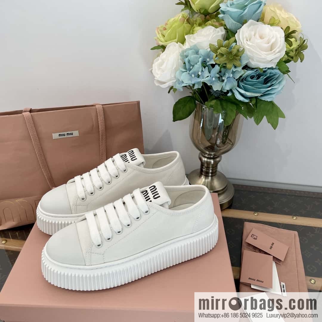 MIUMIU Miu Miu spring summer canvas platform sports cookie shoes