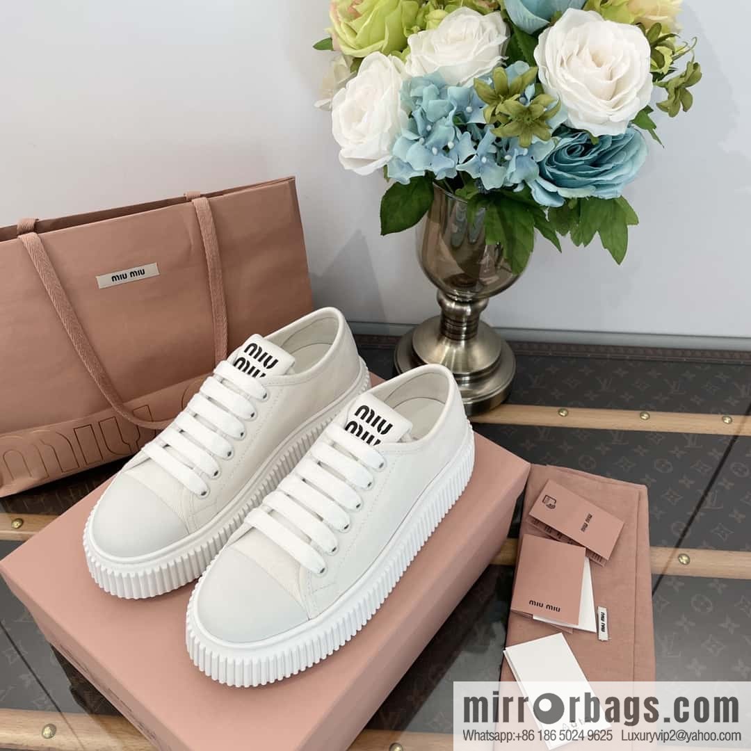 MIUMIU Miu Miu spring summer canvas platform sports cookie shoes