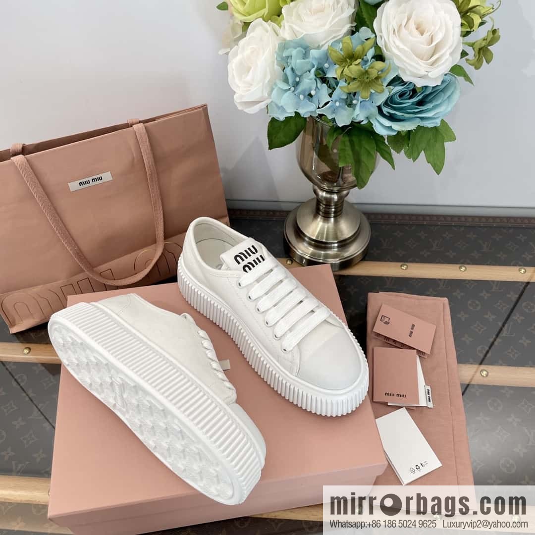 MIUMIU Miu Miu spring summer canvas platform sports cookie shoes