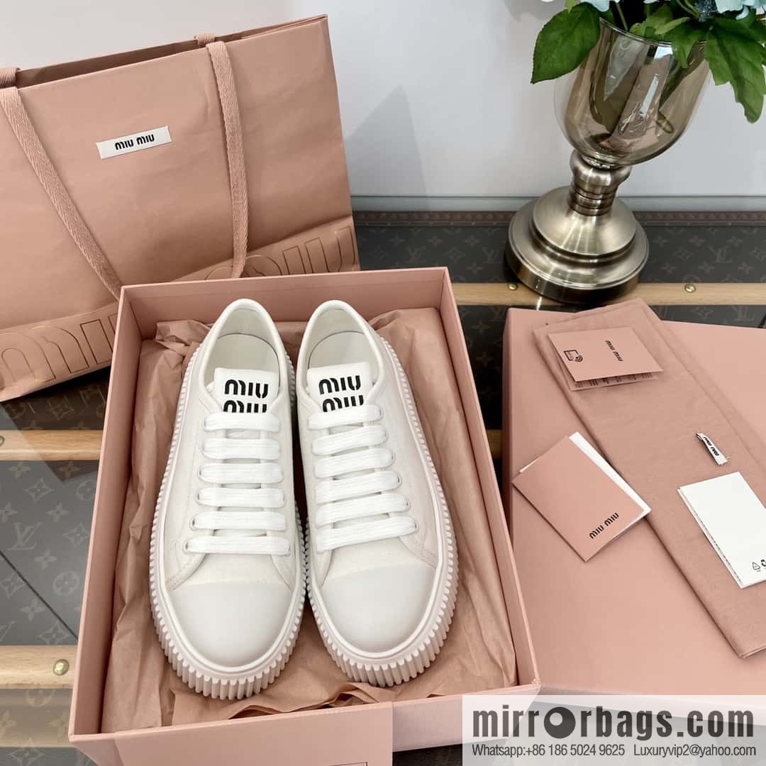MIUMIU Miu Miu spring summer canvas platform sports cookie shoes