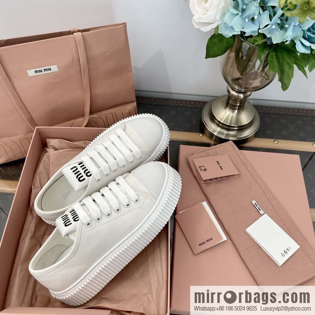 MIUMIU Miu Miu spring summer canvas platform sports cookie shoes