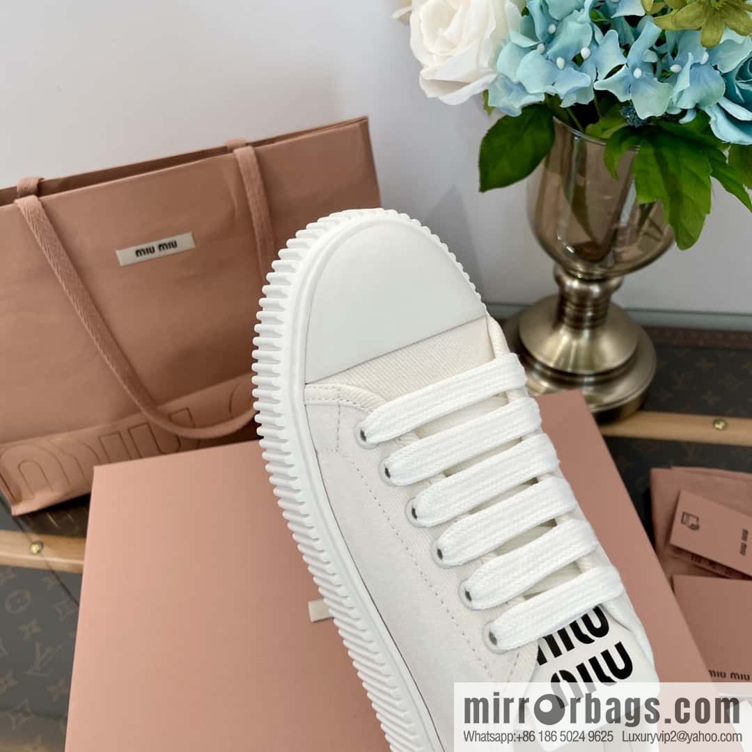 MIUMIU Miu Miu spring summer canvas platform sports cookie shoes