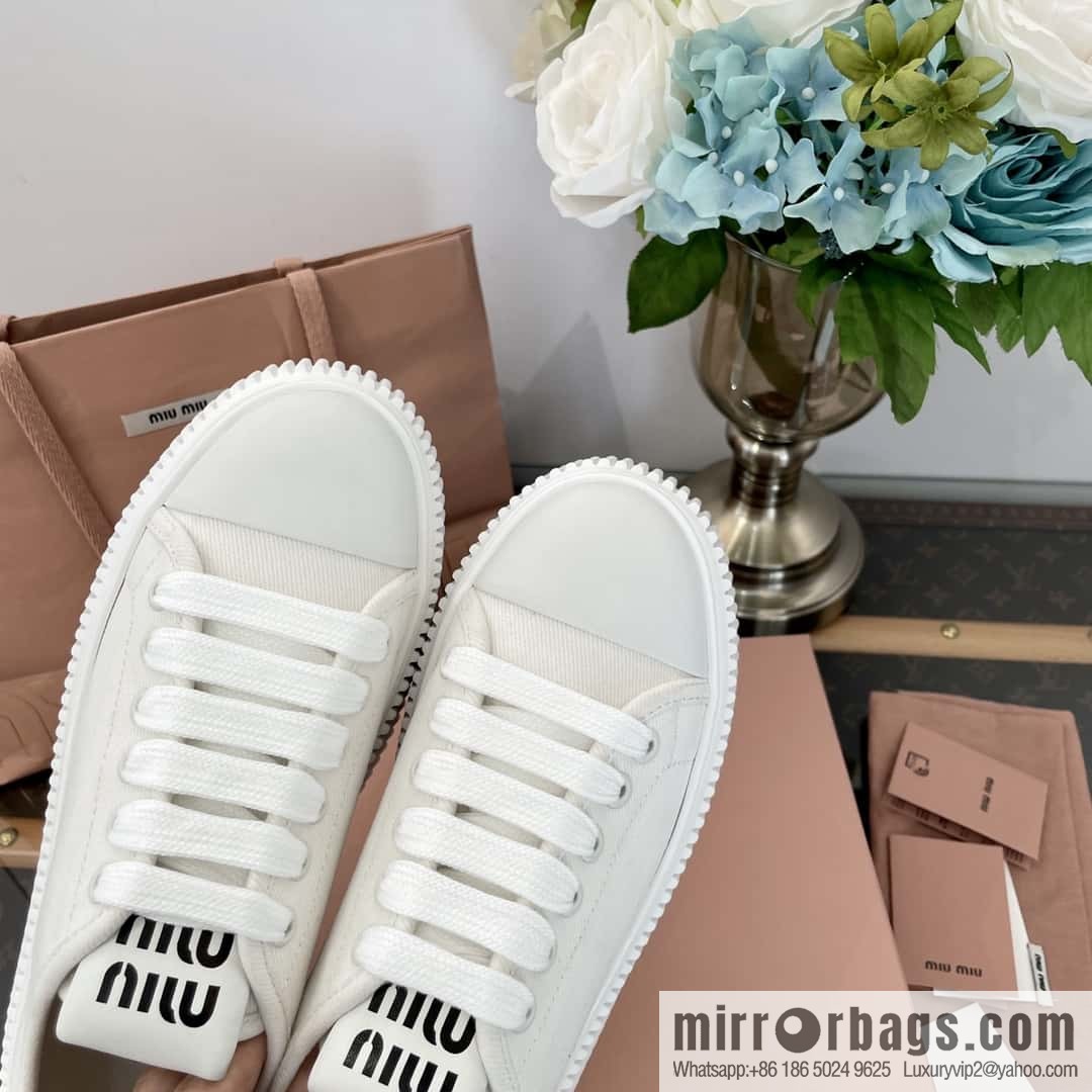 MIUMIU Miu Miu spring summer canvas platform sports cookie shoes
