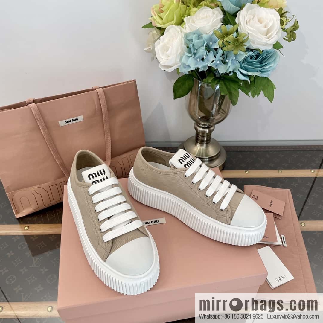 MIUMIU Miu Miu spring summer canvas platform sports cookie shoes