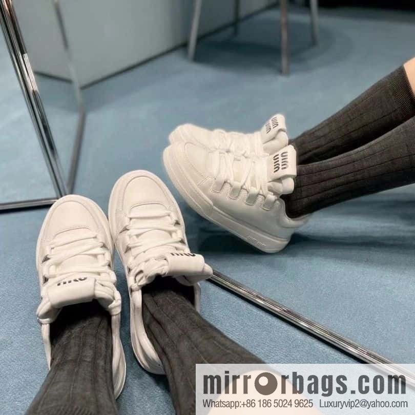 MIUMIU Miu Miu spring and summer platform casual white shoes