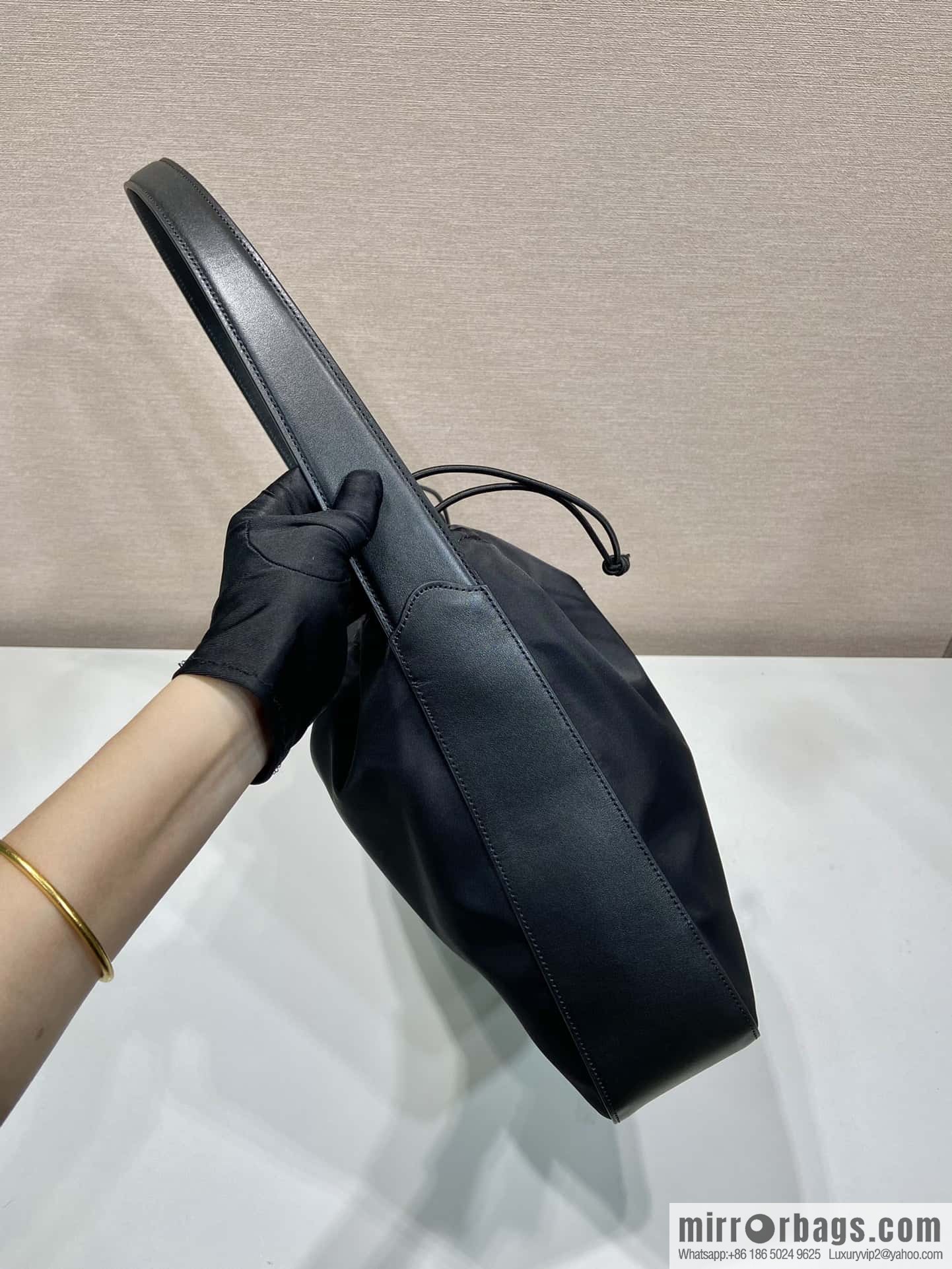 PRADA ๐ Drawstring Underarm Bag ๐ B6250 Large/Medieval Bag