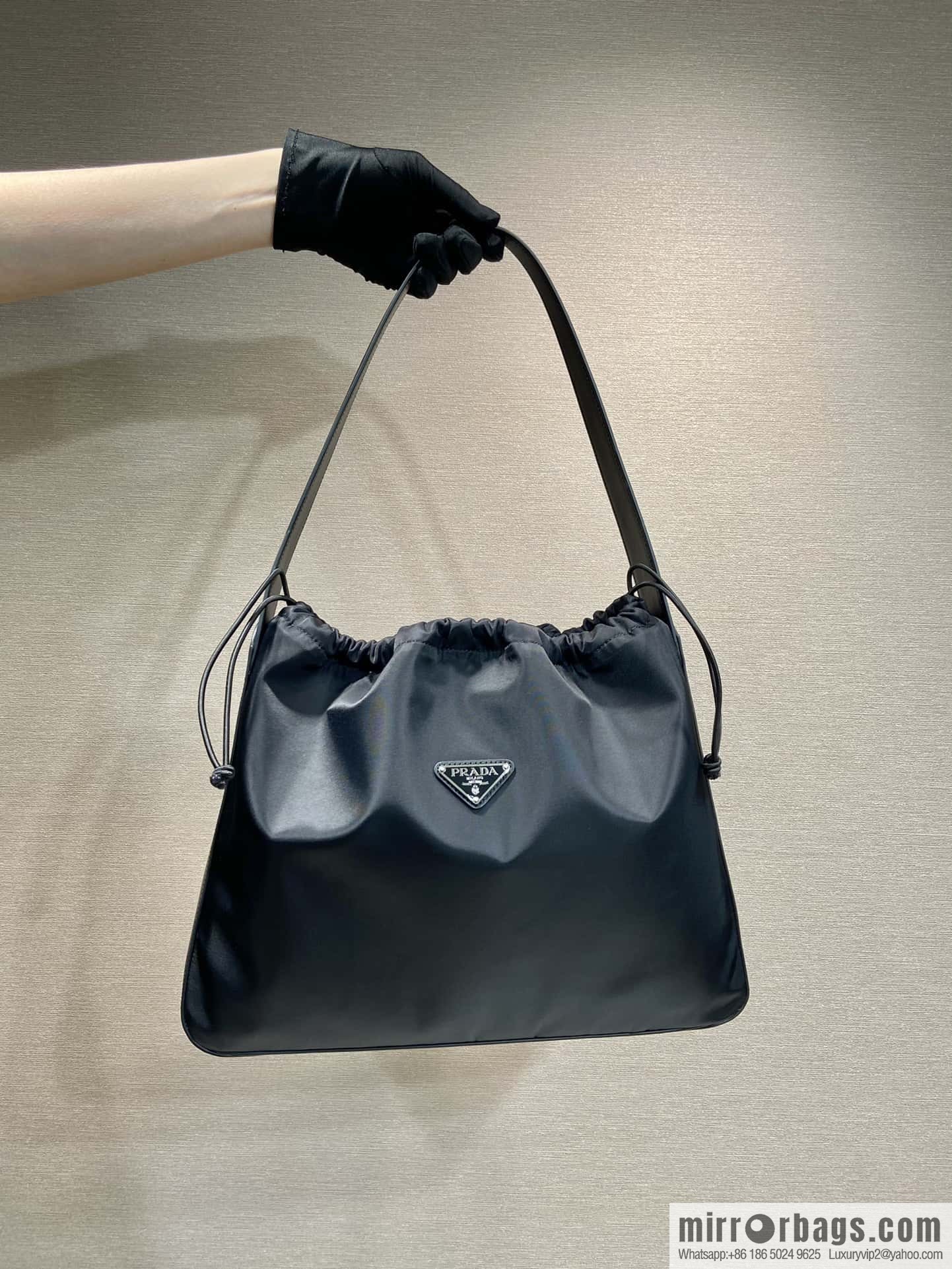 PRADA ๐ Drawstring Underarm Bag ๐ B6250 Large/Medieval Bag