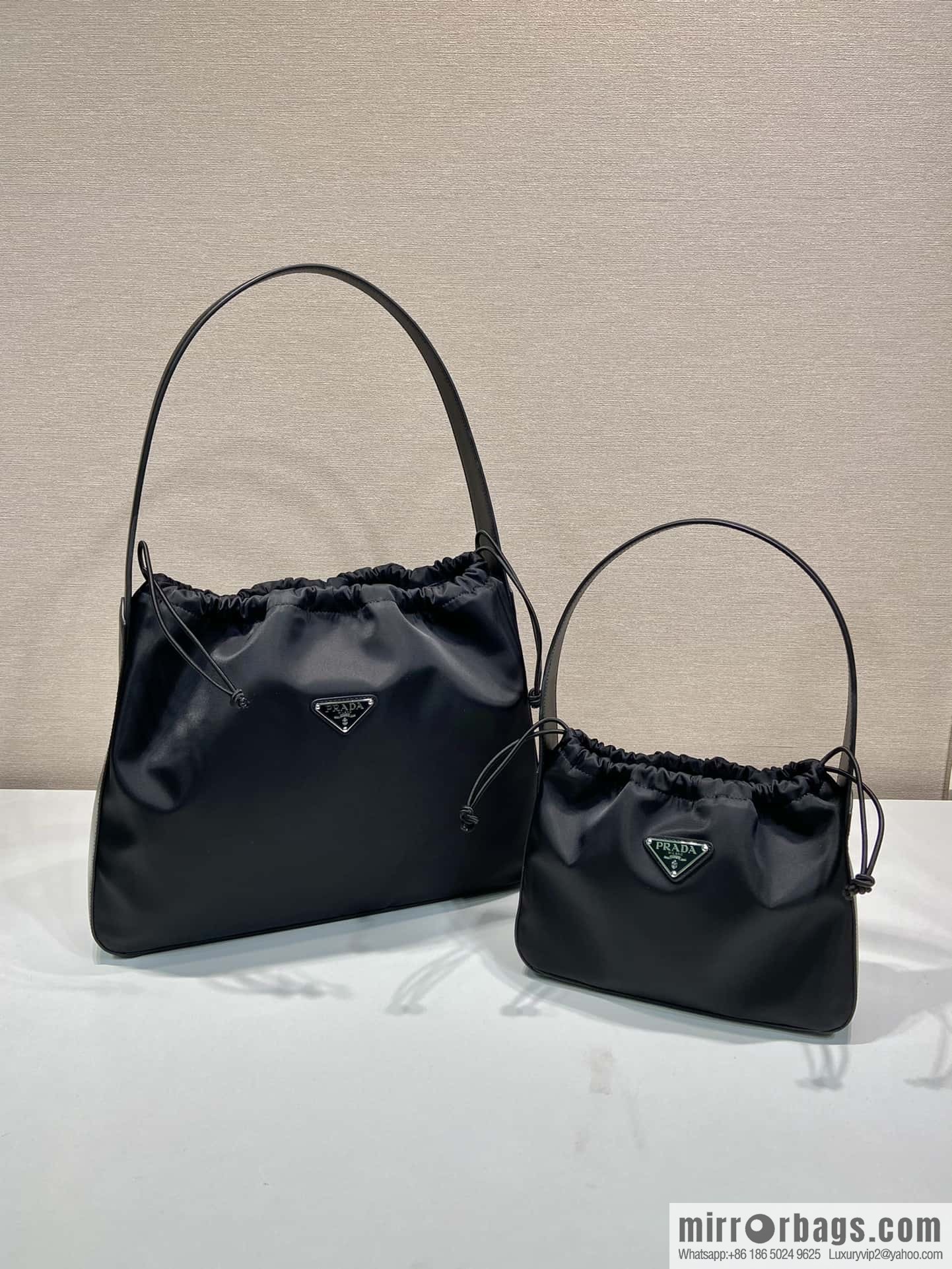 PRADA ๐ Drawstring Underarm Bag ๐ B6250 Large/Medieval Bag