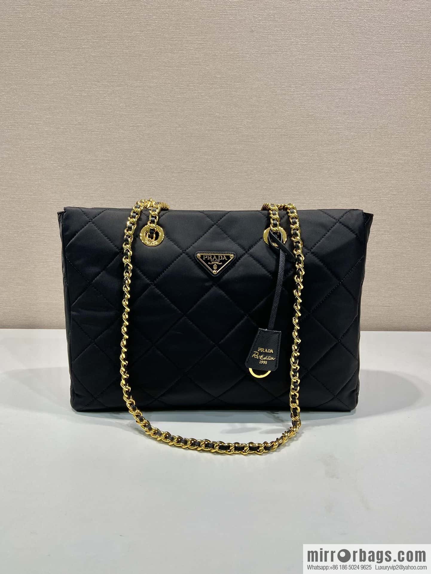 PRADA Vintage chain strap hobo bag large ๐ 1BG467