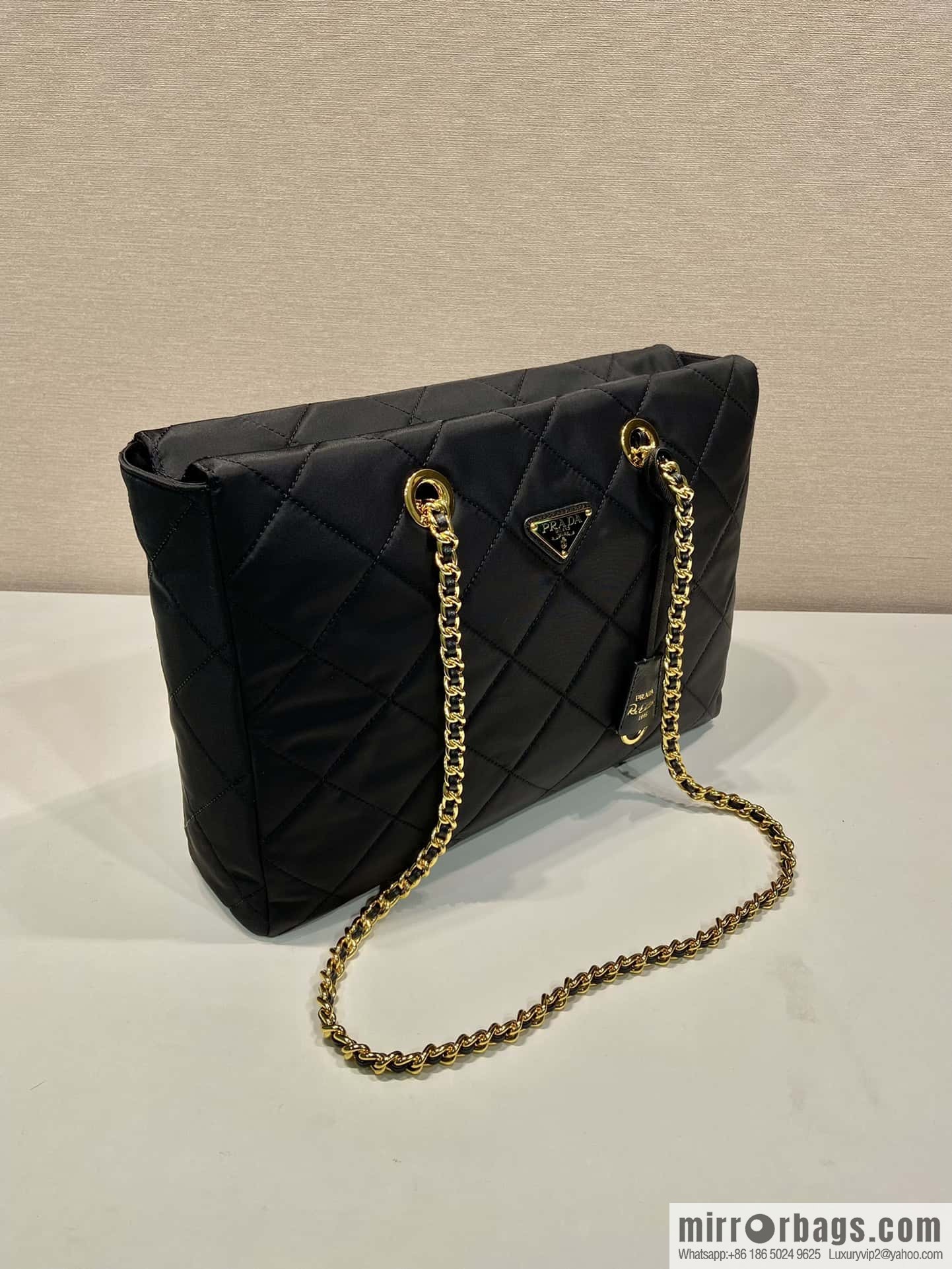 PRADA Vintage chain strap hobo bag large ๐ 1BG467