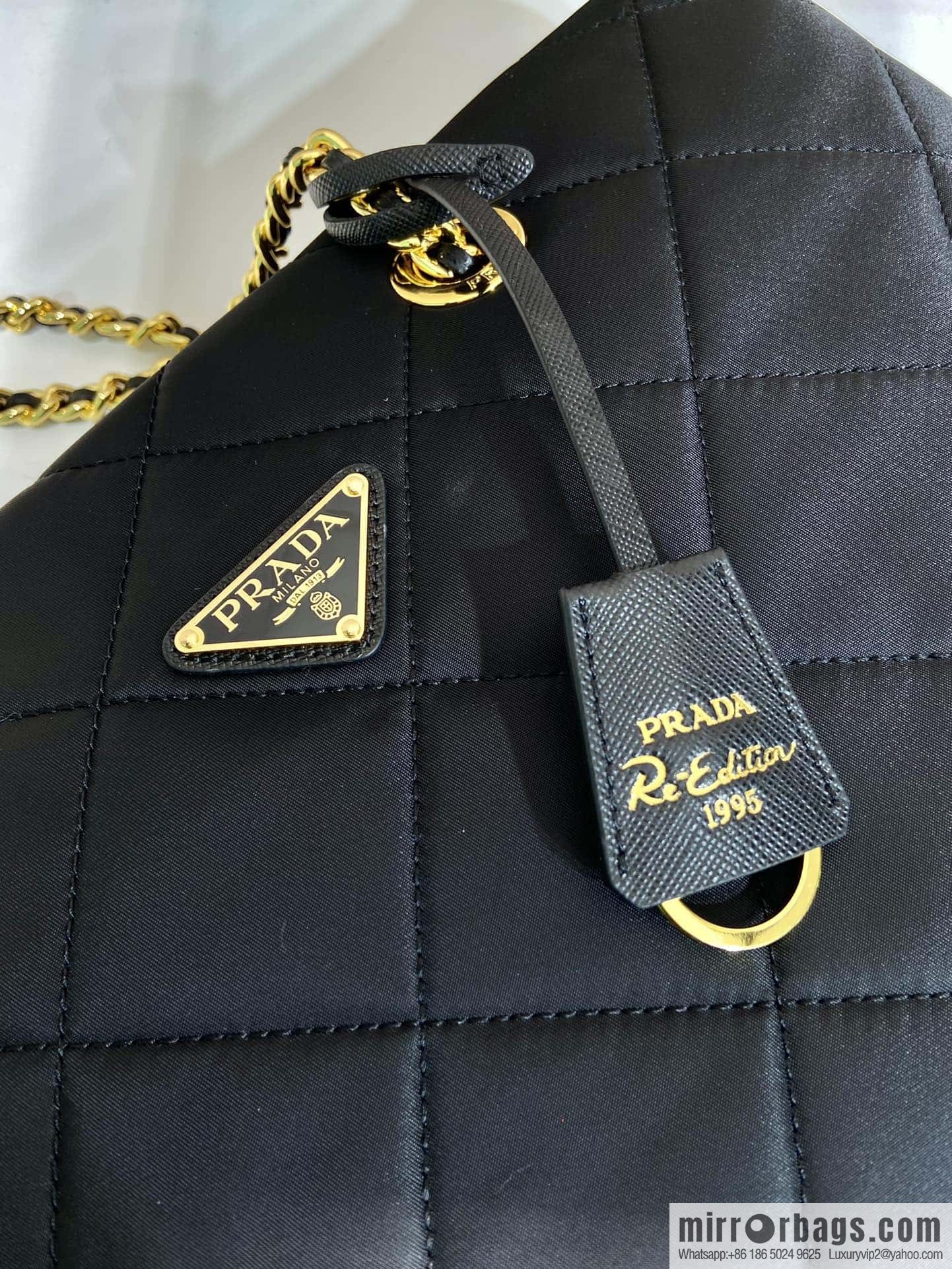 PRADA Vintage chain strap hobo bag large ๐ 1BG467