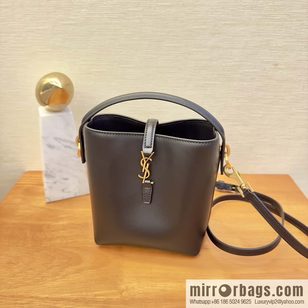 SAINT LAURENT YSL YSL summer new model YSL glossy leather (fabric) _ mini bucket bag 765870