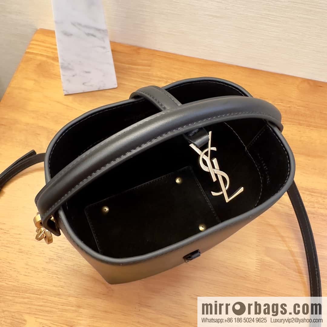 SAINT LAURENT YSL YSL summer new model YSL glossy leather (fabric) _ mini bucket bag 765870