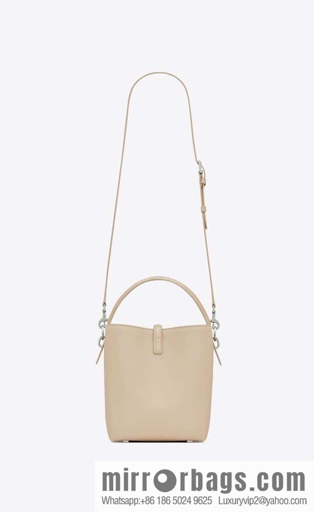 SAINT LAURENT Saint Laurent YSL summer new model _ small bucket bag 749036 milk tea silver