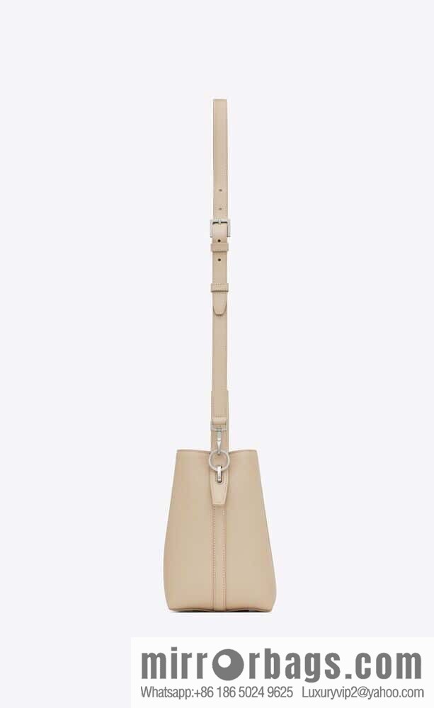 SAINT LAURENT Saint Laurent YSL summer new model _ small bucket bag 749036 milk tea silver