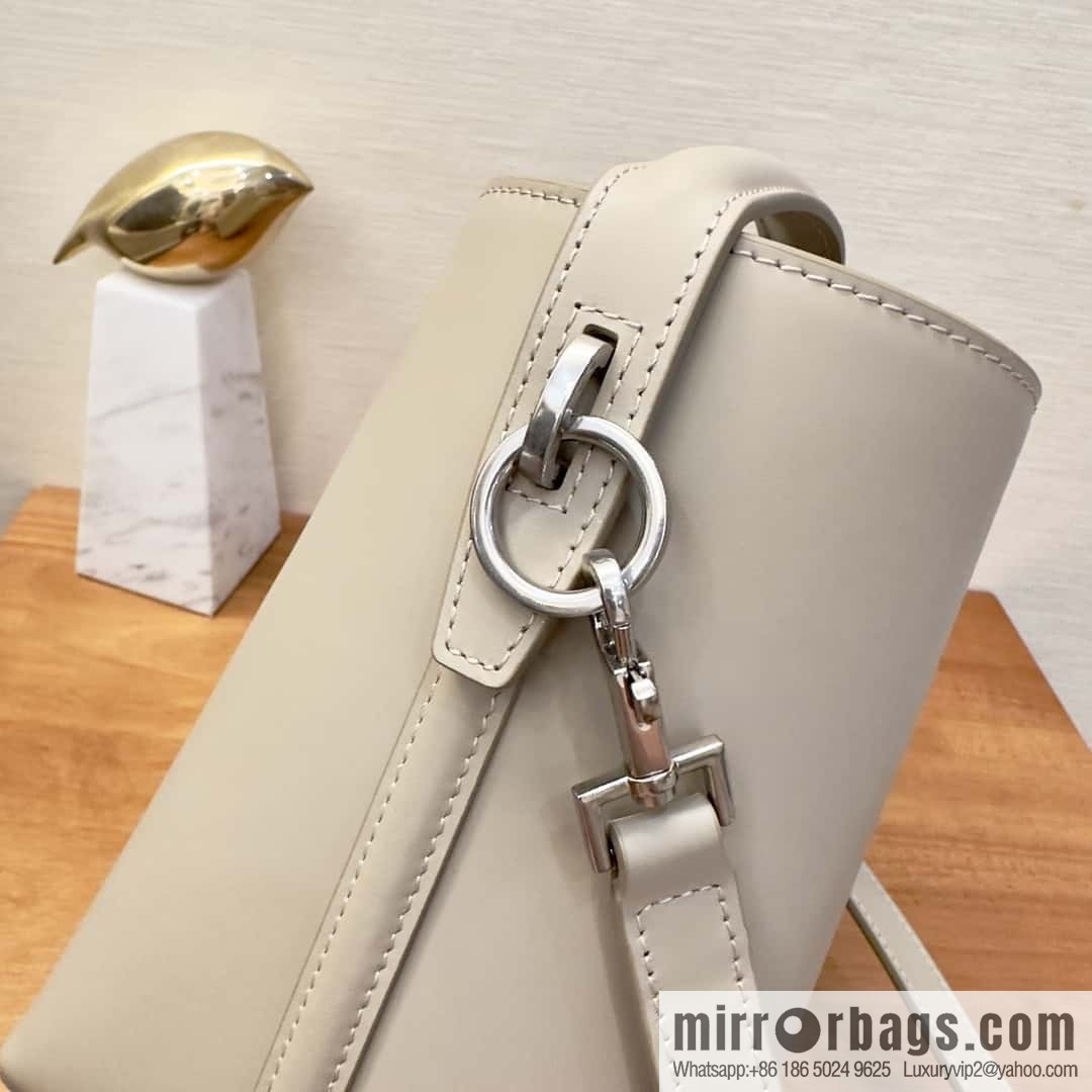 SAINT LAURENT Saint Laurent YSL summer new model _ small bucket bag 749036 milk tea silver
