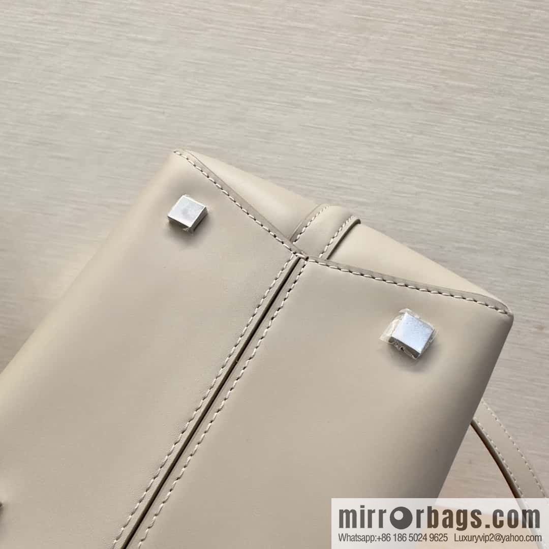 SAINT LAURENT Saint Laurent YSL summer new model _ small bucket bag 749036 milk tea silver