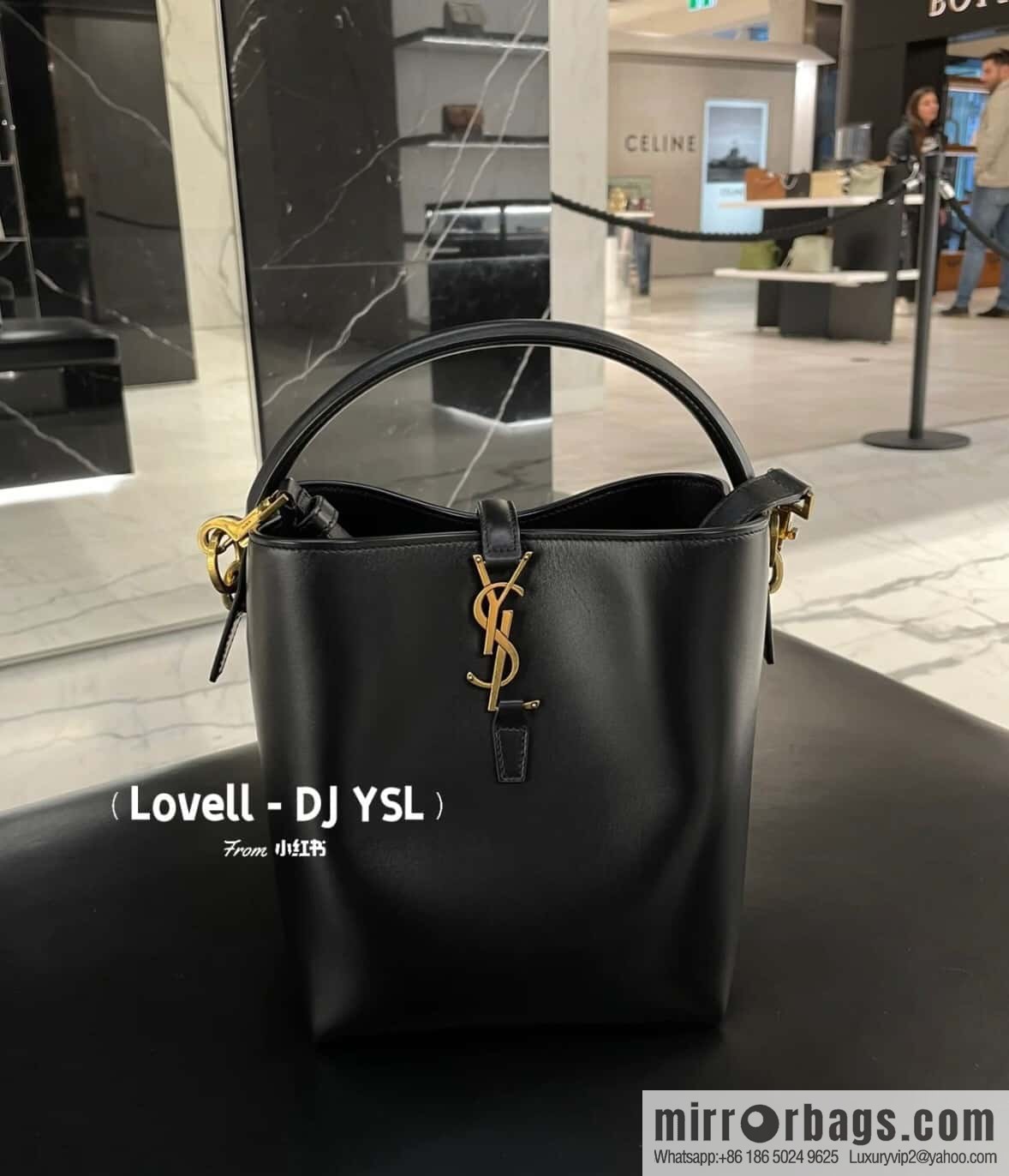 SAINT LAURENT Saint Laurent YSL summer new model _ small bucket bag 749036 black gold