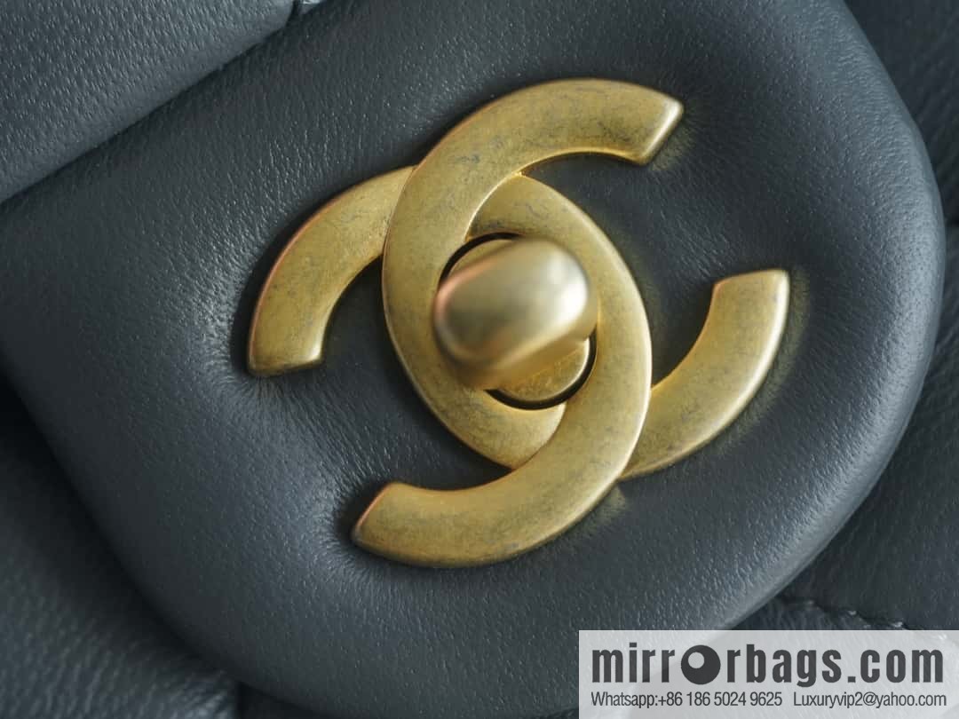 CHANEL Metal Ball Square Fatty AS1786 Dark Grey