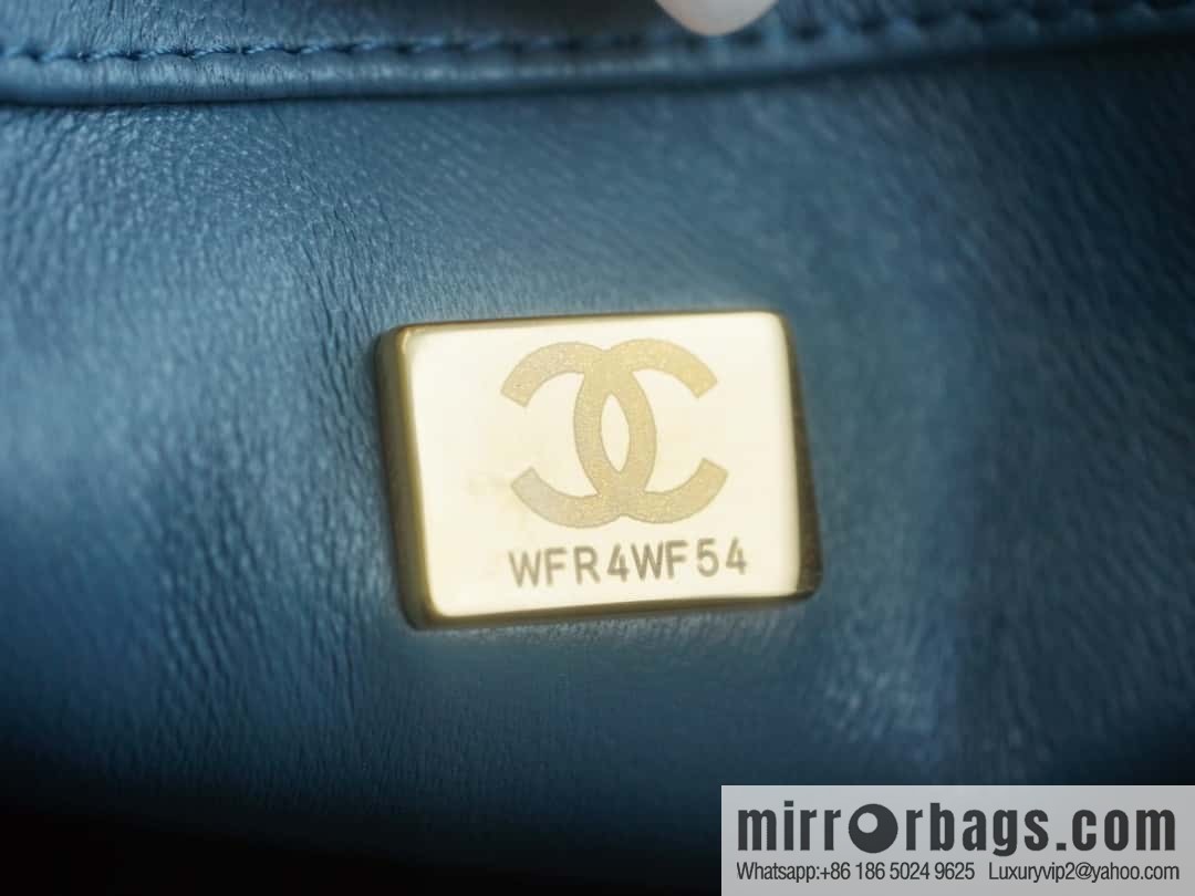 CHANEL Metal Ball Square Fatty AS1786 Haze Blue