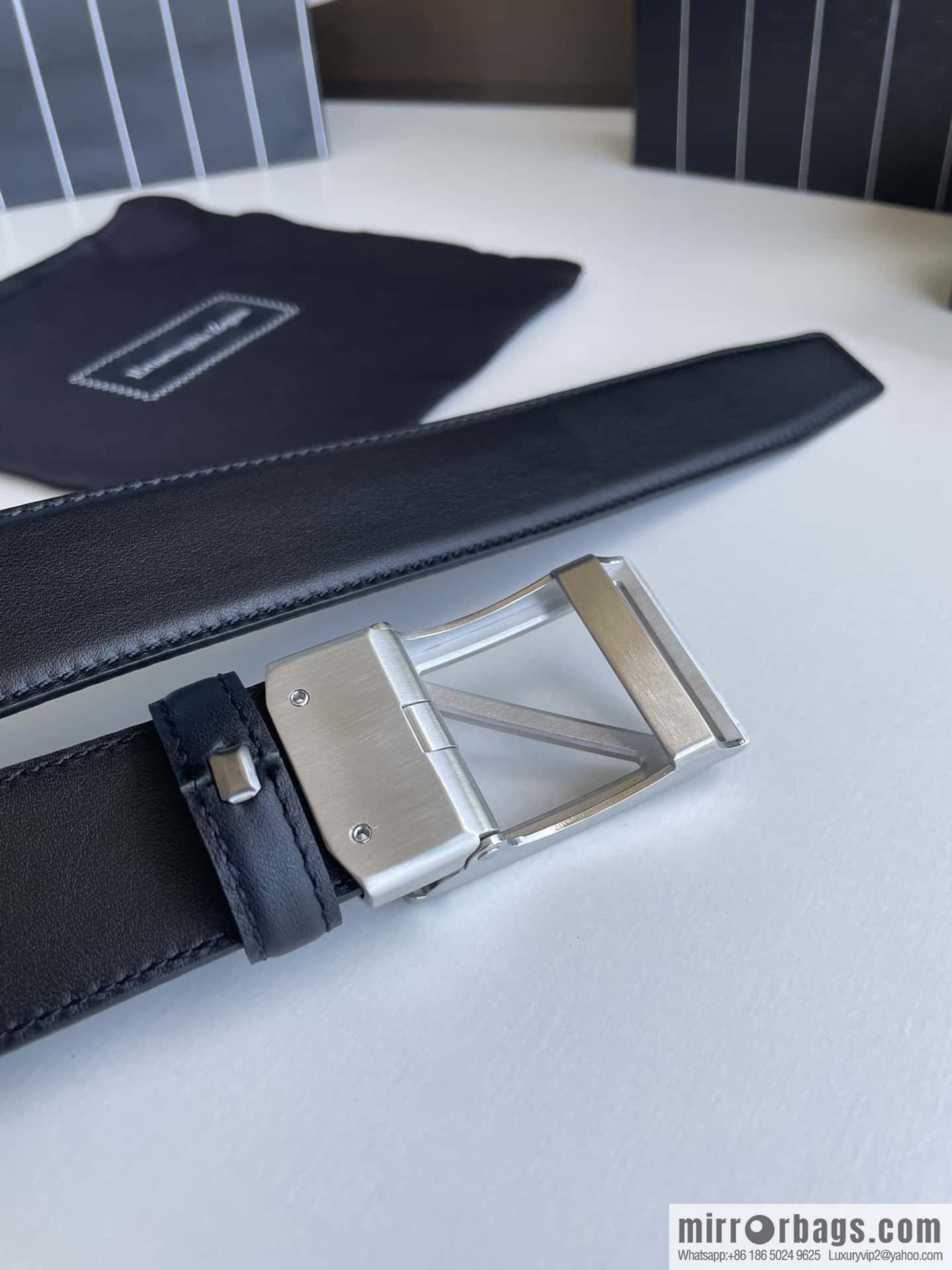 Zegna, men's fashion belt 3.5cm