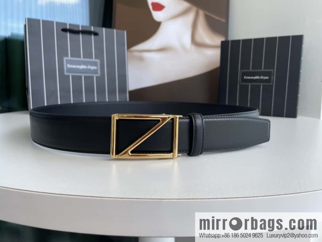 Zegna, men's fashion belt 3.5cm