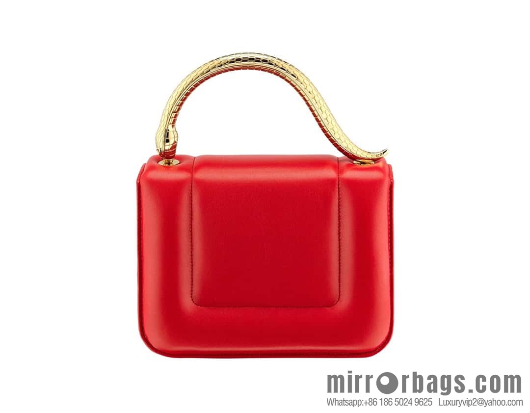 BVLGARI Bulgari joint design limited edition Mary Katrantzou snakehead bag 291071 red 19CM