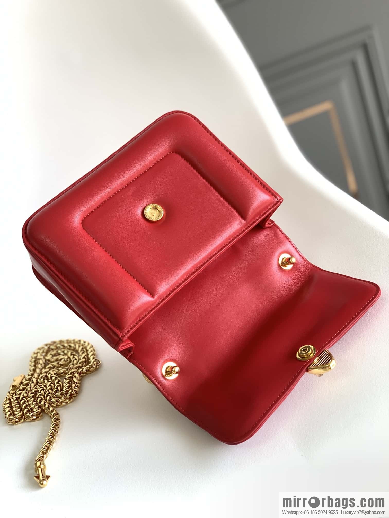 BVLGARI Bulgari joint design limited edition Mary Katrantzou snakehead bag 291071 red 19CM