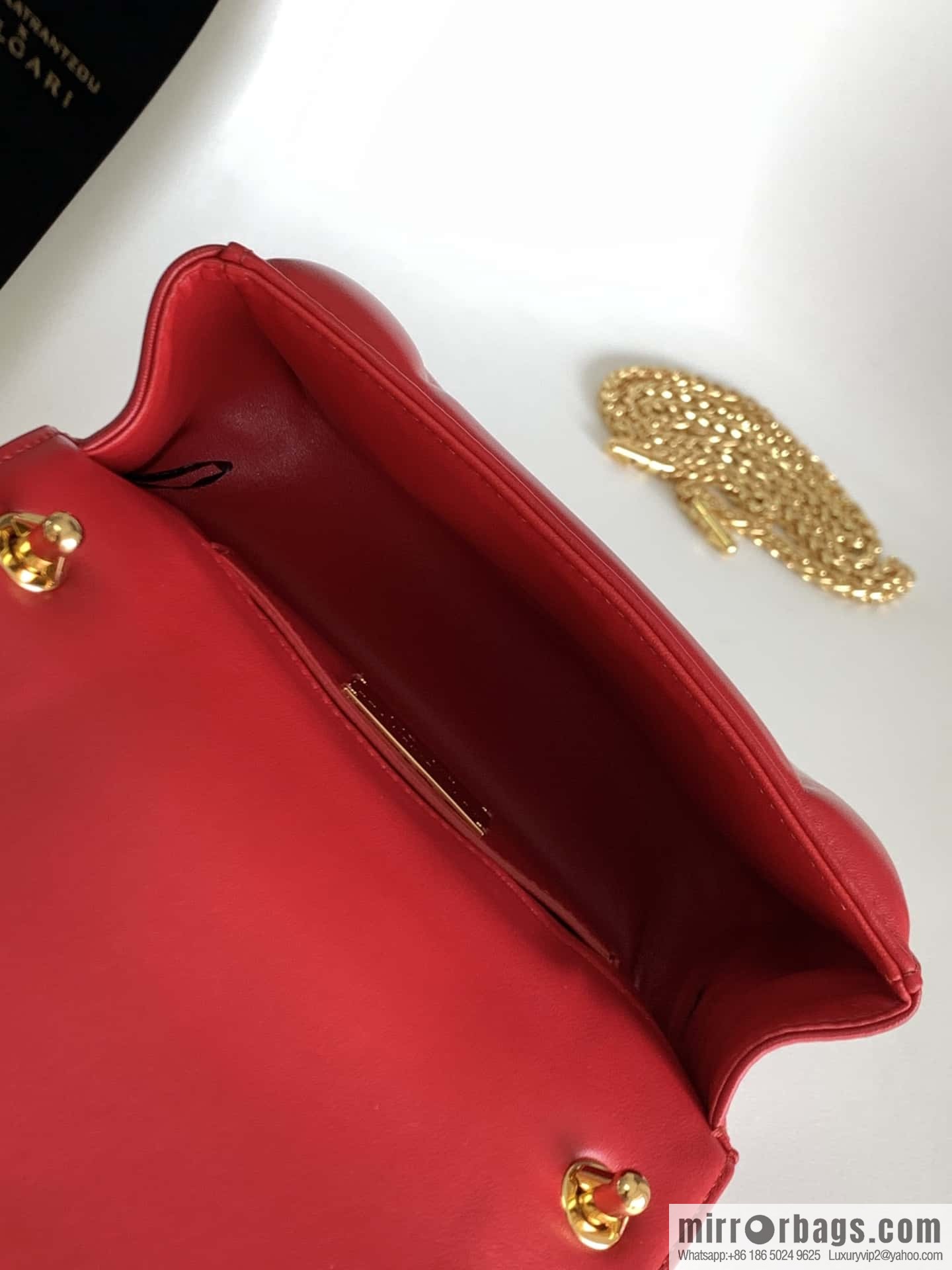 BVLGARI Bulgari joint design limited edition Mary Katrantzou snakehead bag 291071 red 19CM