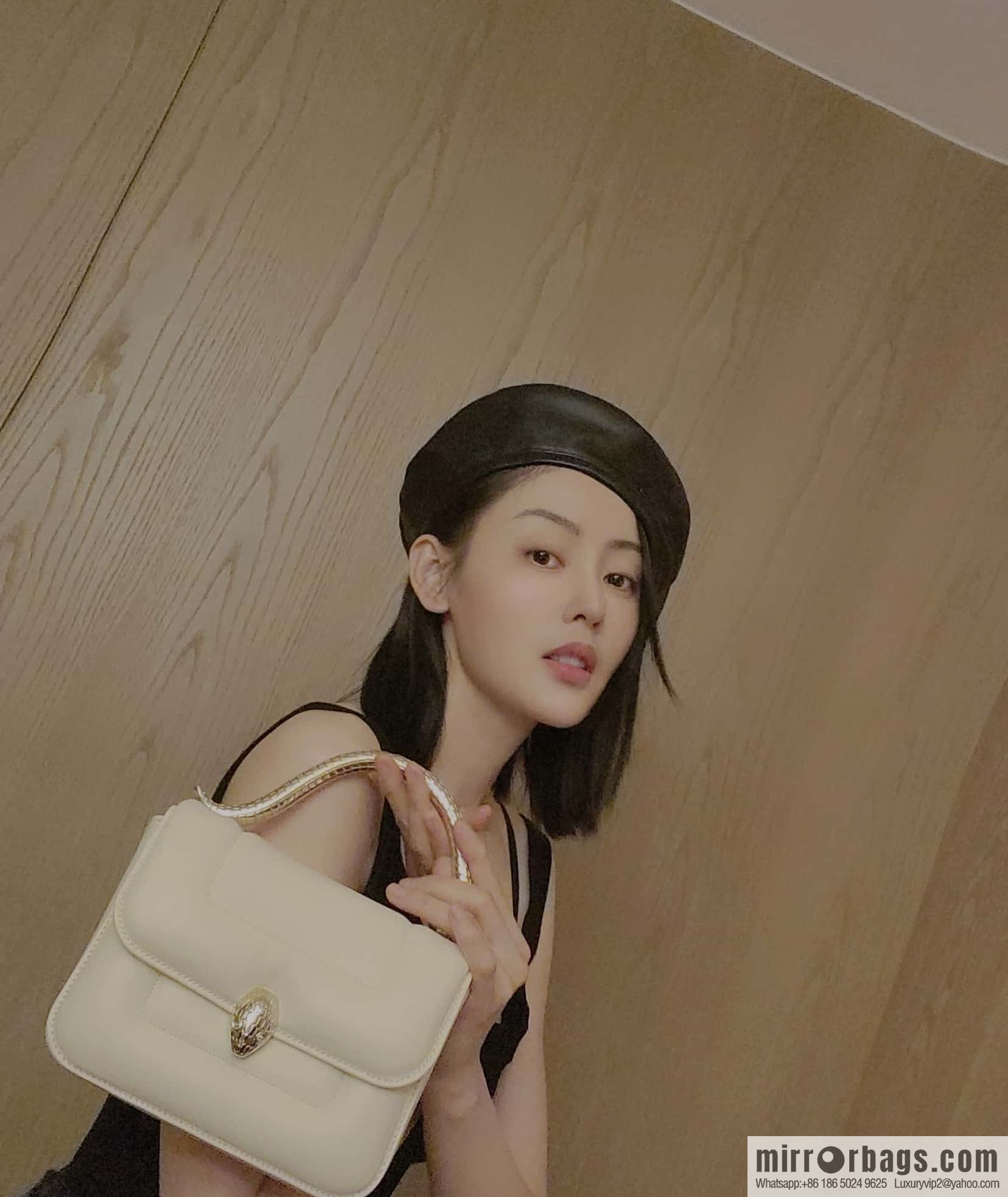 BVLGARI Bulgari joint design limited edition Mary Katrantzou snakehead bag 291071 milkshake white 19CM
