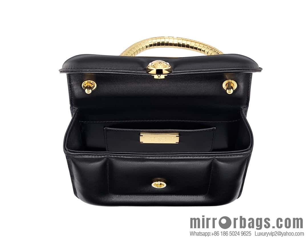 BVLGARI Bulgari joint design limited edition Mary Katrantzou snakehead bag 291071 black 19CM