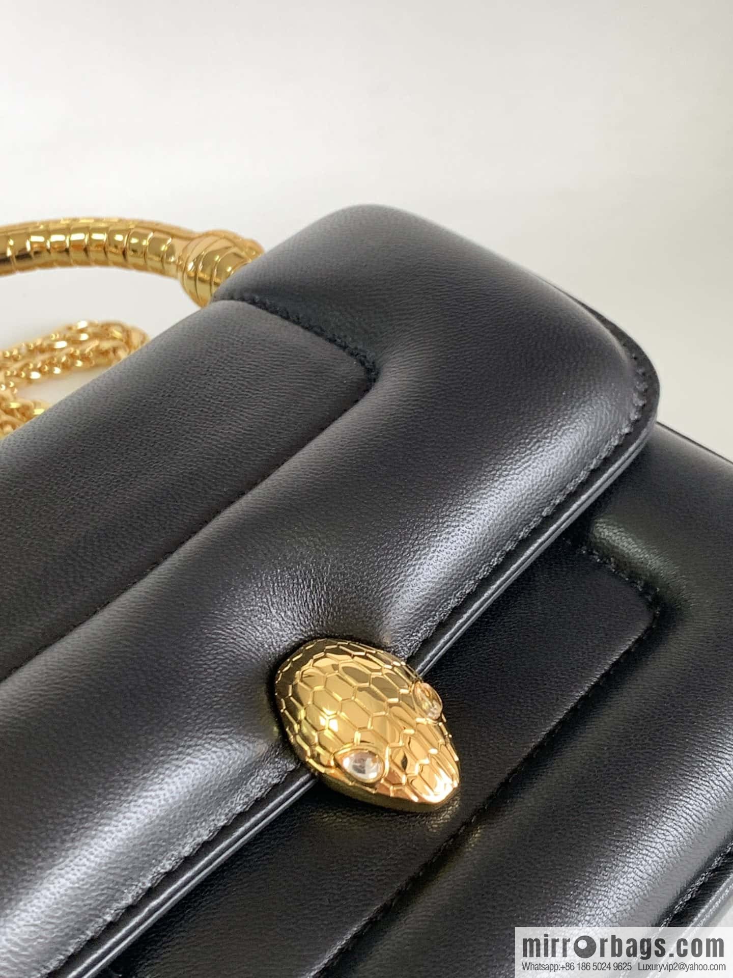BVLGARI Bulgari joint design limited edition Mary Katrantzou snakehead bag 291071 black 19CM