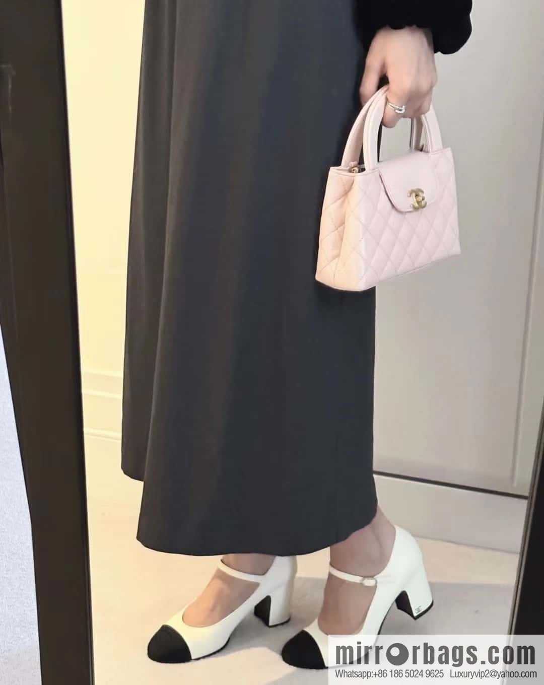 CHANEL Xiaoxiang thick heel Mary Jane high heels