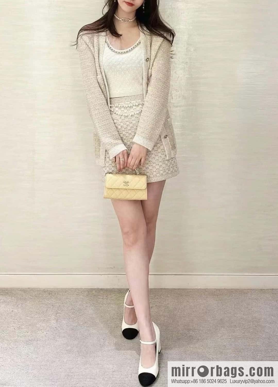 CHANEL Xiaoxiang thick heel Mary Jane high heels