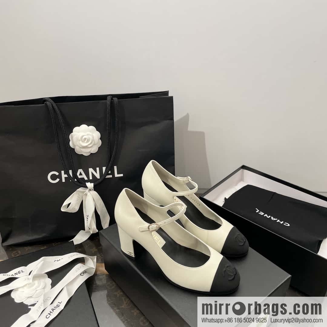 CHANEL Xiaoxiang thick heel Mary Jane high heels